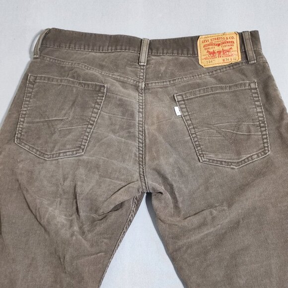 Levi's 514 corduroy pants slim straight men's size W34 brown - Picture 4 of 14